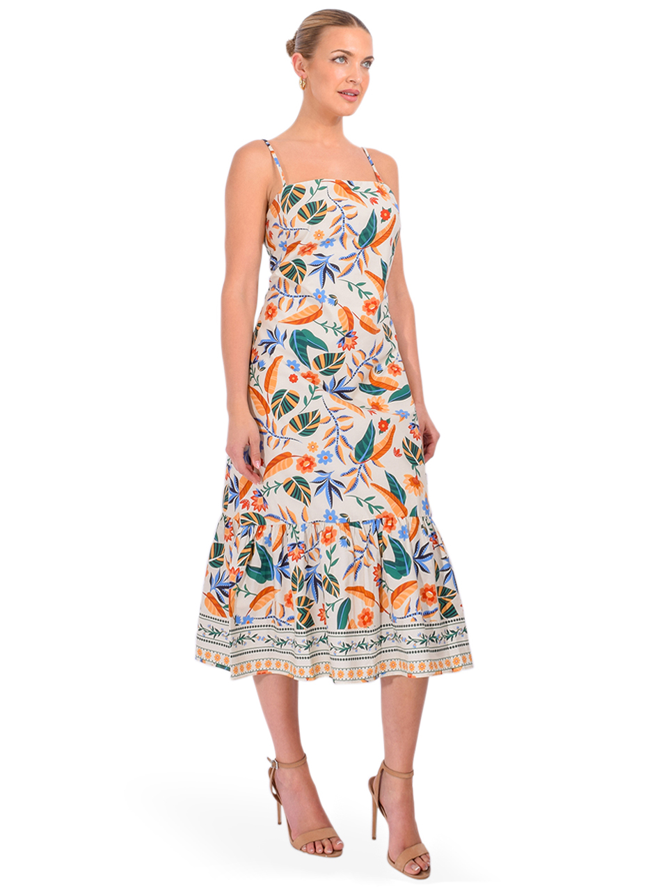 GILNER FARRAR Devora Dress in Peruvian Lily Side View 