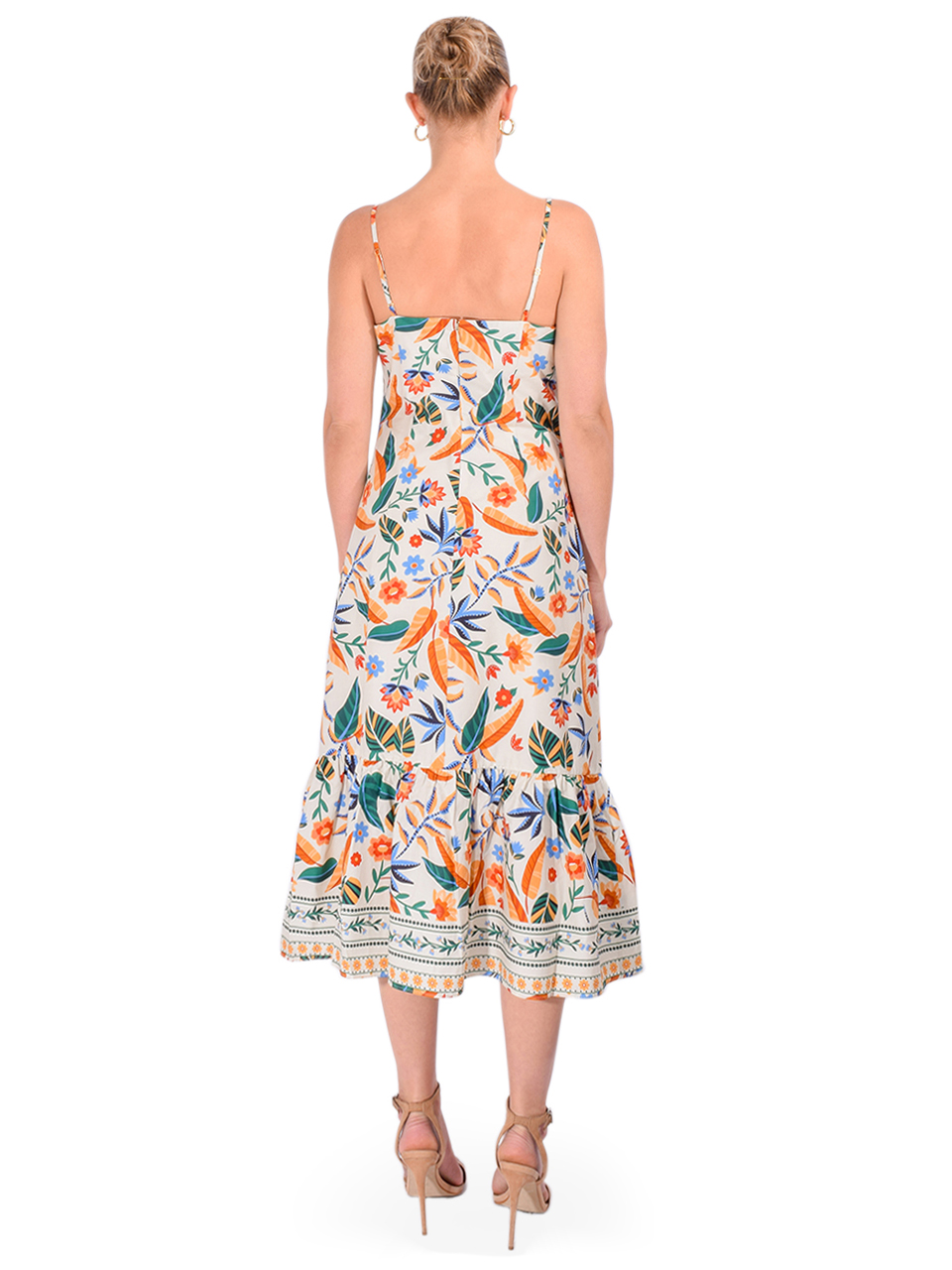 GILNER FARRAR Devora Dress in Peruvian Lily Back View 