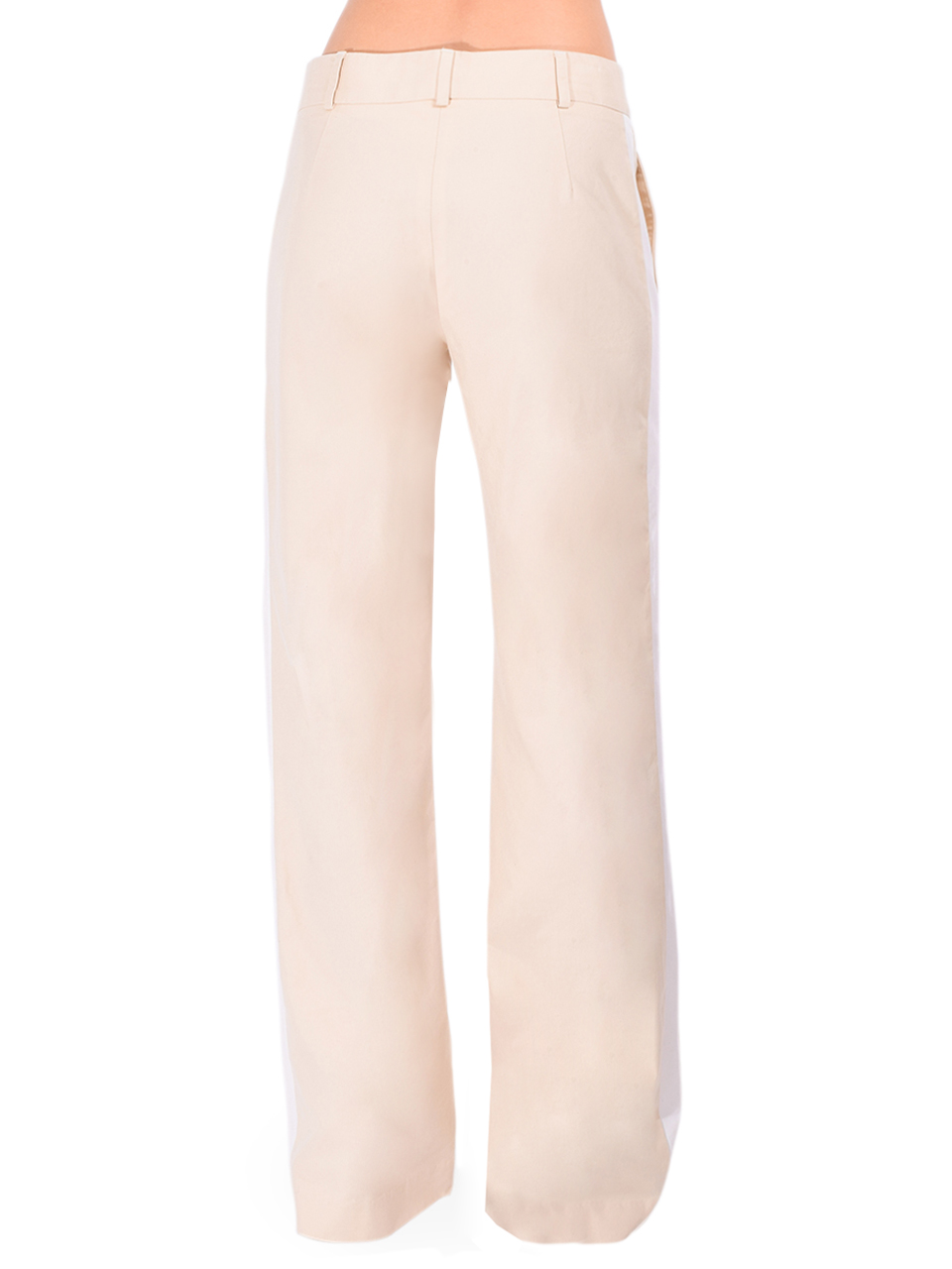 LE SUPERBE Workwear Tux Hybrid Pant in Pale Khaki Back View 

