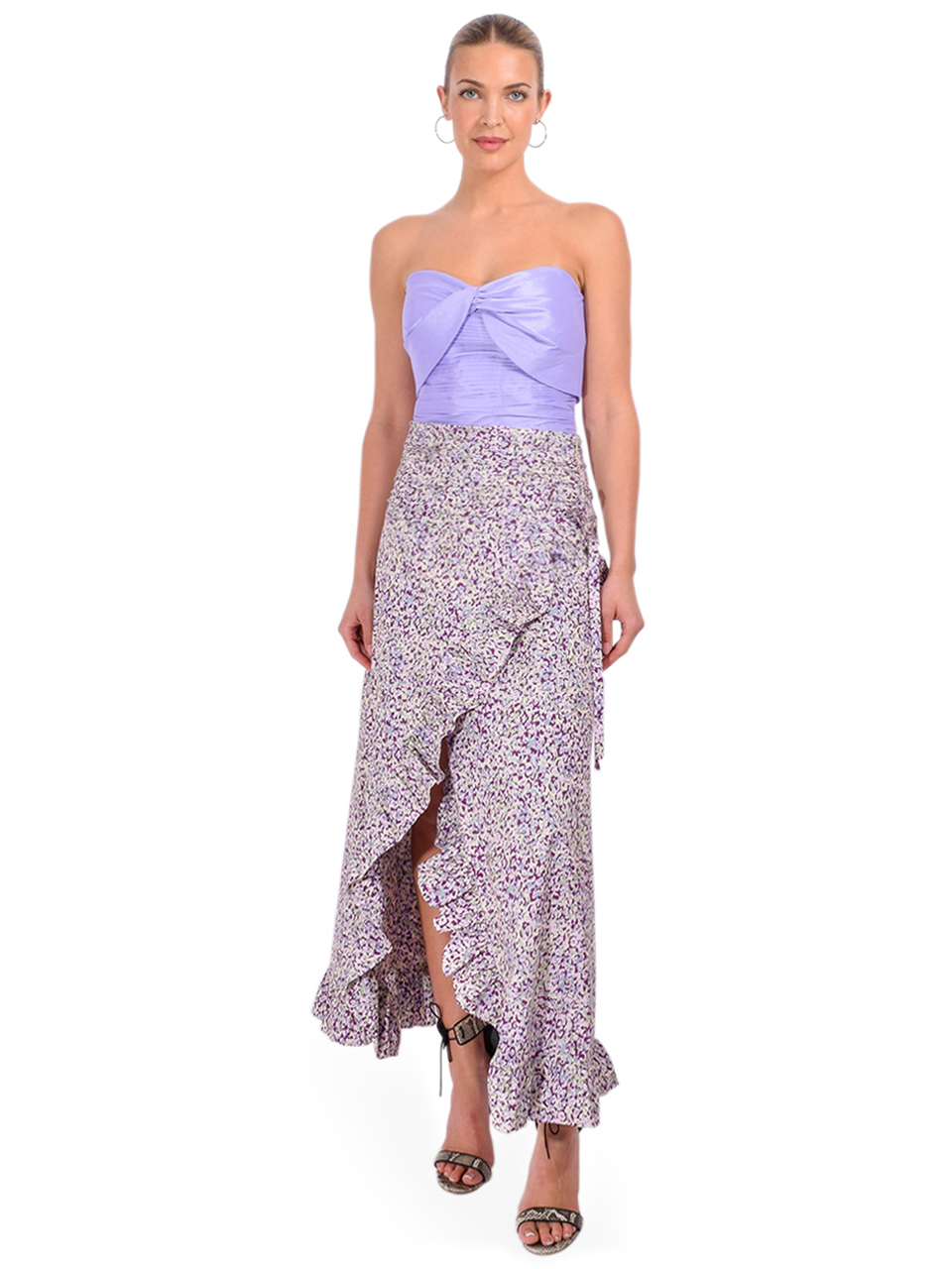 KIKA VARGAS Kali Top in Lilac Taffeta Full Outfit 