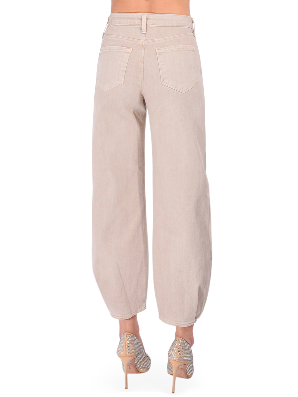 L'Agence Krista Tapered Jean in Biscuit Back View 

