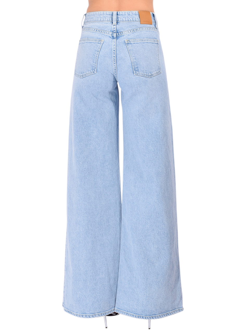 SIMKHAI Greer Super Wide Leg Jean in Santorini Back View 