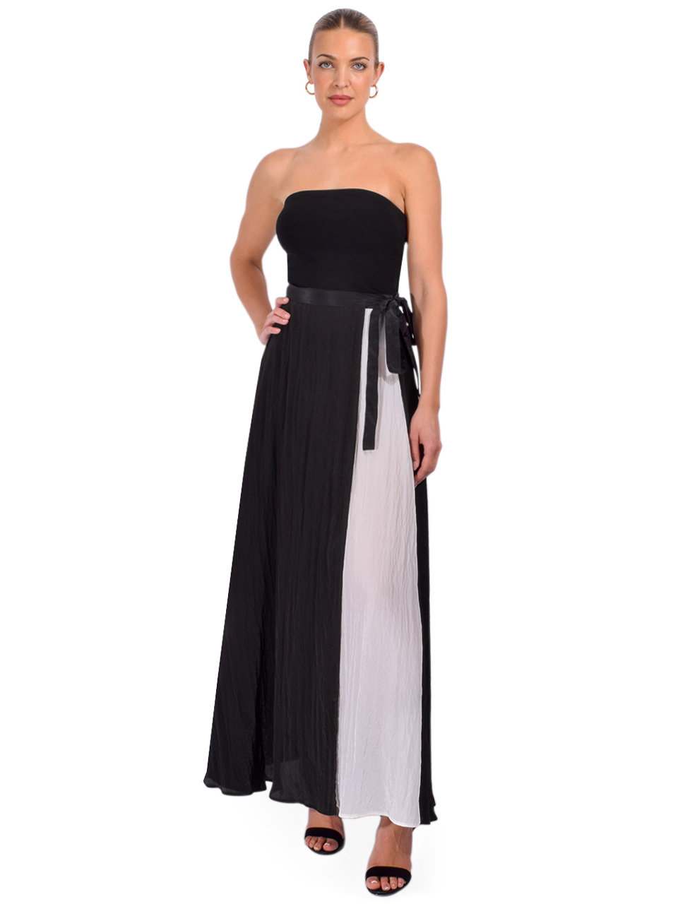 SIMKHAI Shawn Bustier Top In Black Full Outfit 