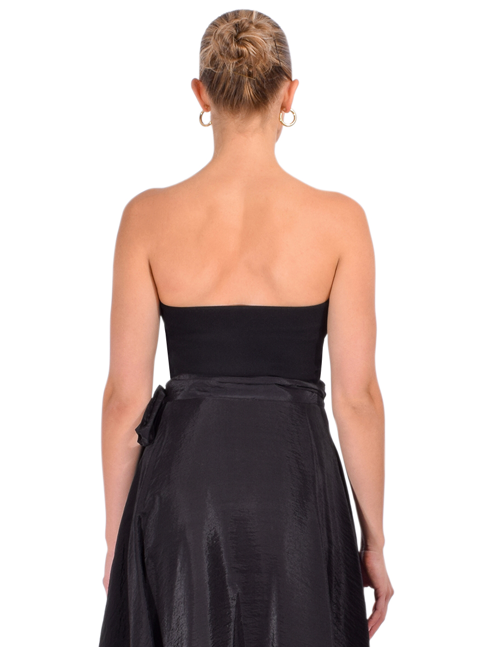 SIMKHAI Shawn Bustier Top In Black Back View 