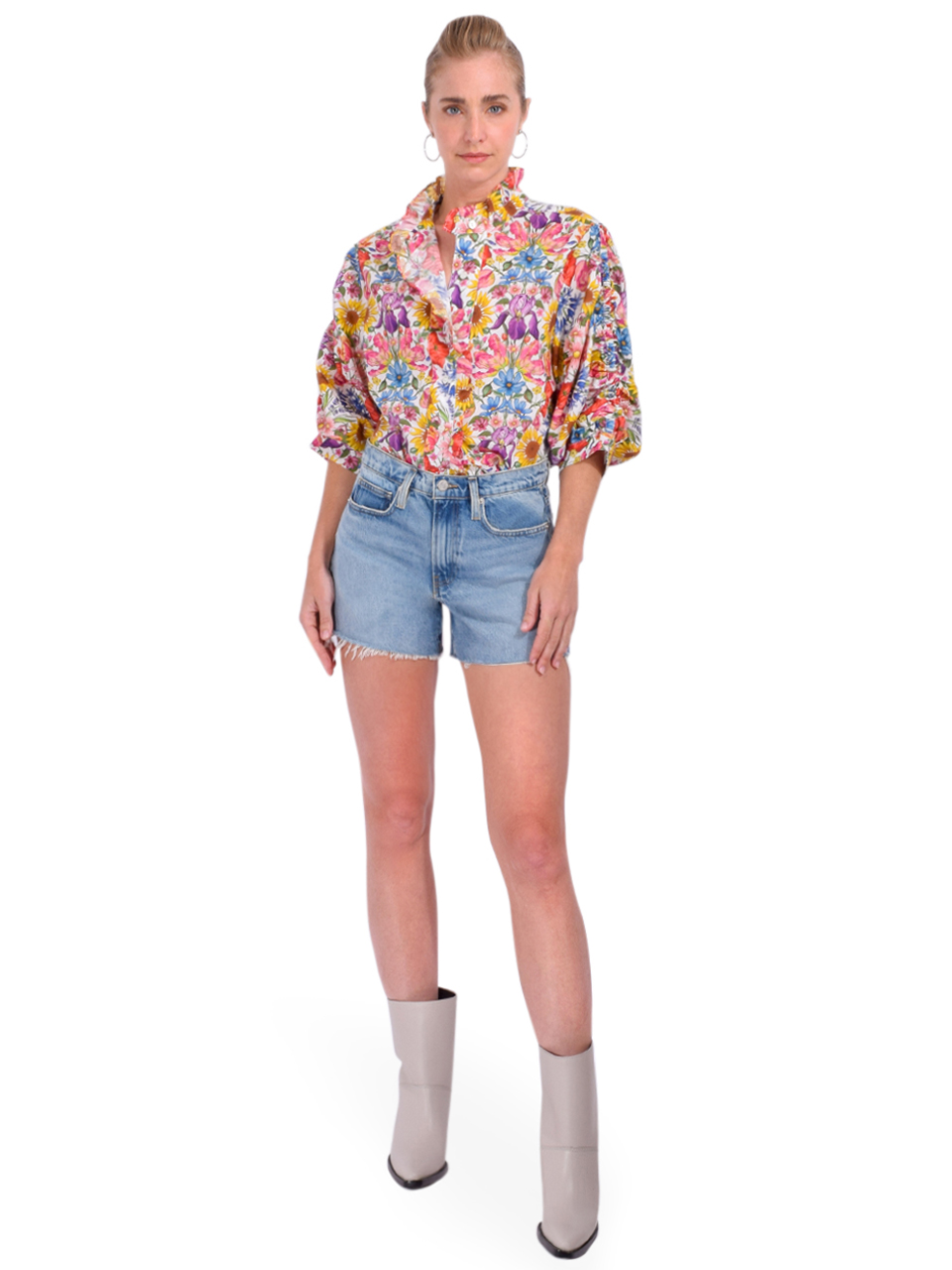 LOVE THE LABEL Carolina Top in Floral Muse Print Full Outfit 
