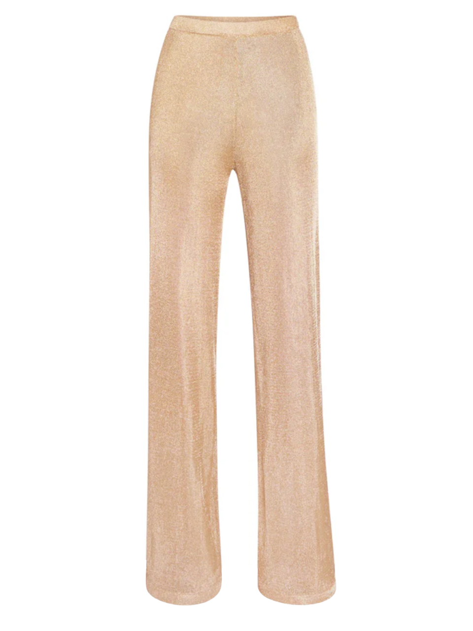 SER.O.YA Sheldon Metallic Knit Pant in Gold Product Shot 