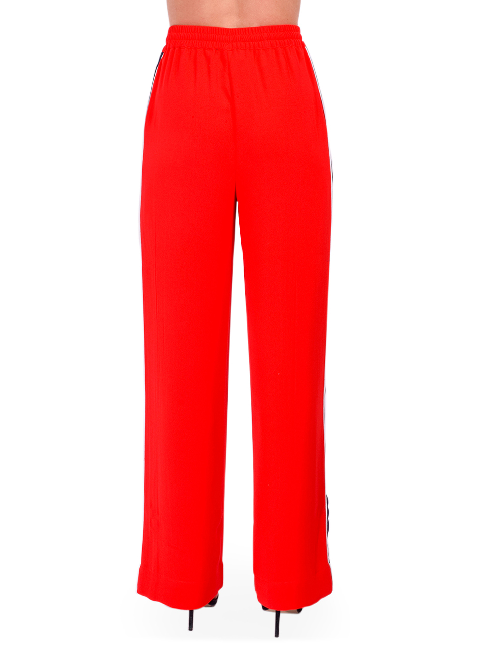 ESSENTIEL ANTWERP Hazelnut Track Pants in Red Back View 