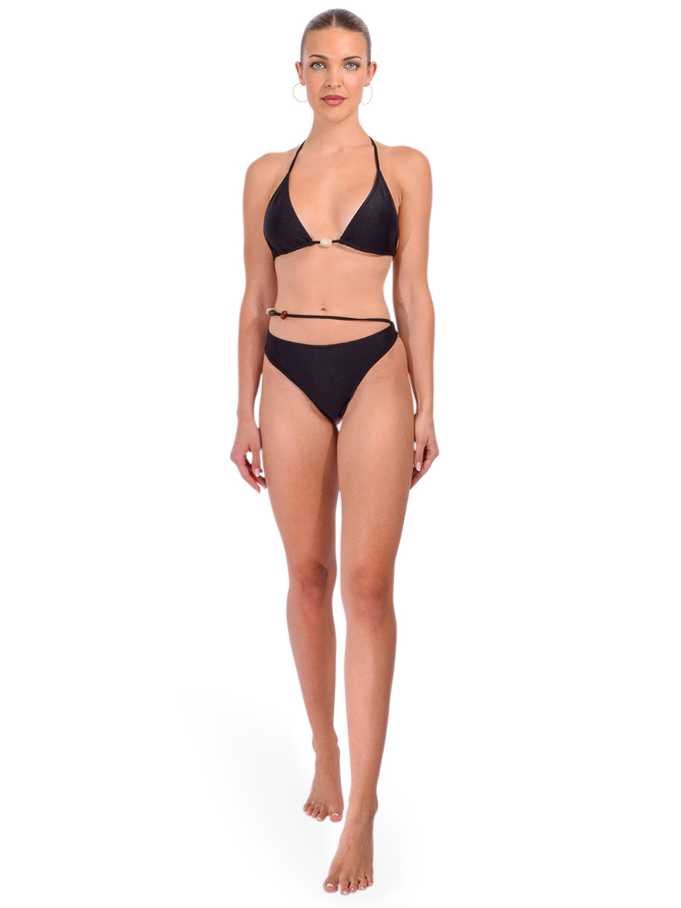 LAMARQUE Elandra Tafari Bikini Set in Black Front View 1