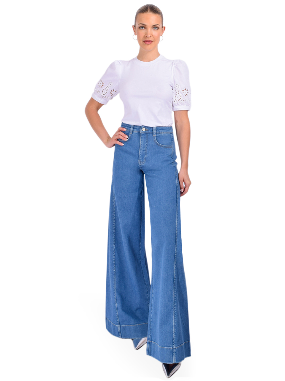Cinq à Sept Carol Pant in Surf Blue Full Outfit 