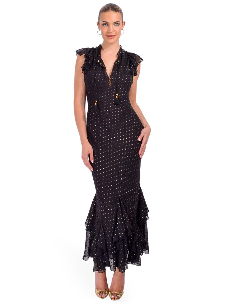 LE SUPERBE Le Marseillais Dress in Black Front View 2