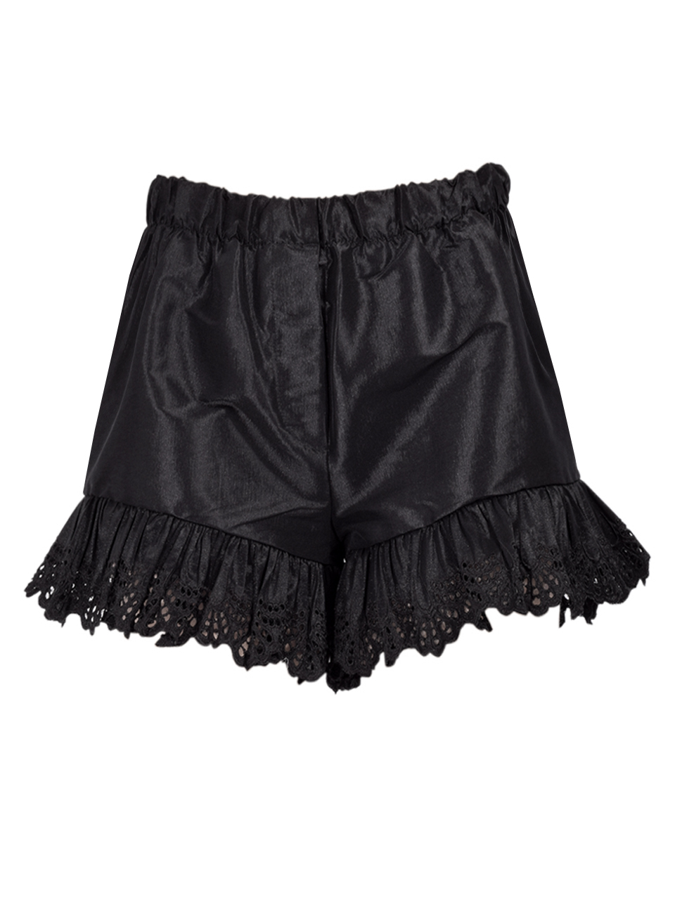 KIKA VARGAS Frida Short in Black Taffeta