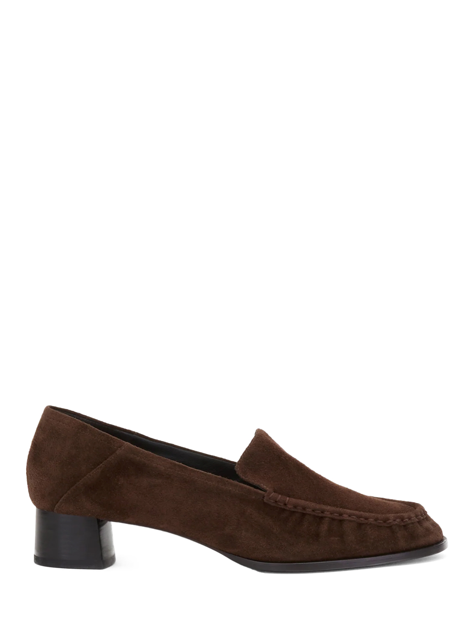 3.1 Phillip Lim Nadia Heeled Loafer in Chocolate Side View 