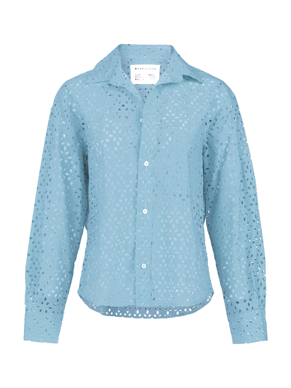 CISSA The Daily Shirt in Cotton Ether Eyelet Product Shot 