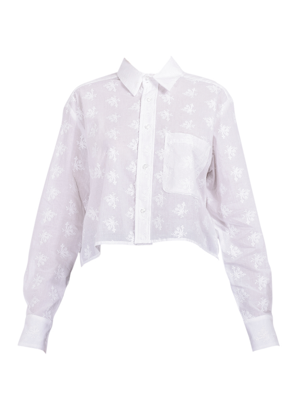CISSA The Shorty Shirt in White Bouquet Product Shot 