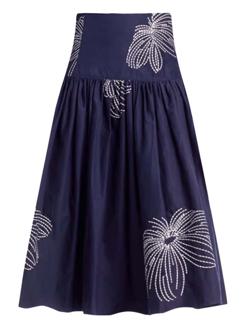 Cinq à Sept Sunburst Kierelle Skirt in Navy Product Shot 