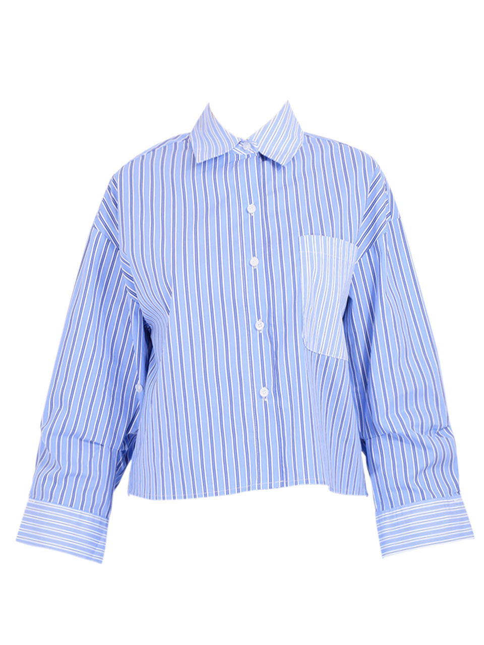 Karina Grimaldi Malaga Striped Shirt in Blue Product Shot 