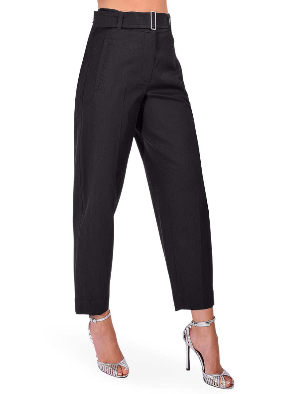 3.1 Phillip Lim Utility Flat-Front Banana Trousers in Black Side View 

