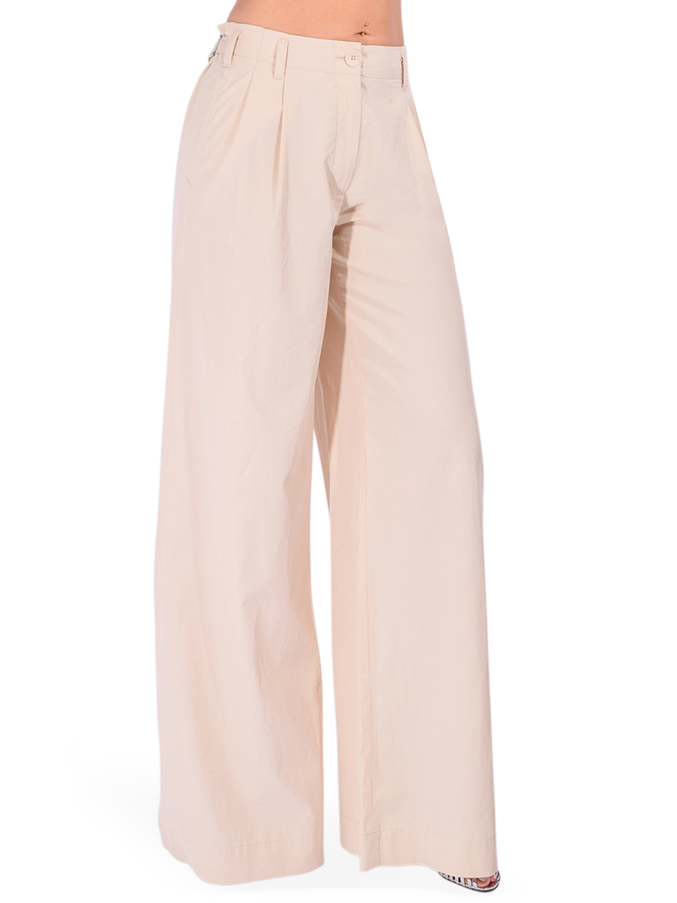 SIMKHAI Haydin Linen Cargo Pant in Sand Side View 