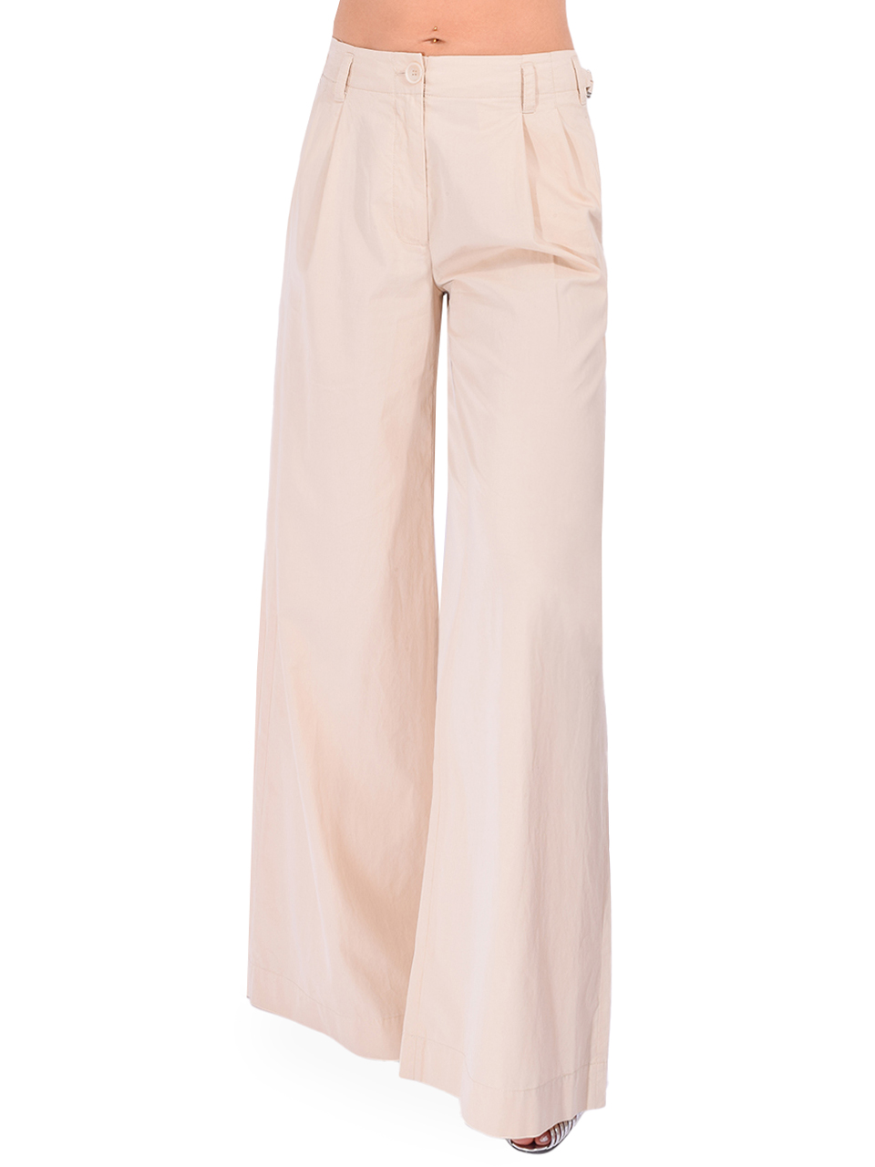 SIMKHAI Haydin Linen Cargo Pant in Sand Front View 