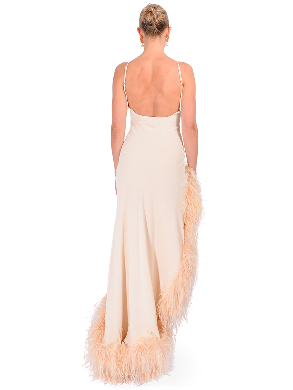 DELFI Jacqueline Dress in Ivory Back View 