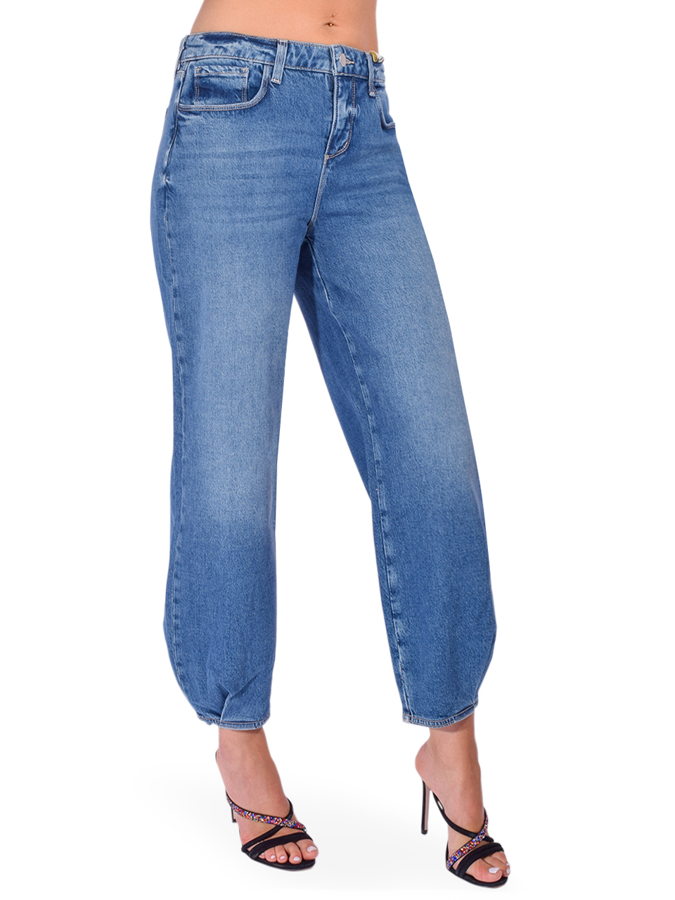 L'Agence Krista Tapered Jean in Paladino Side View 