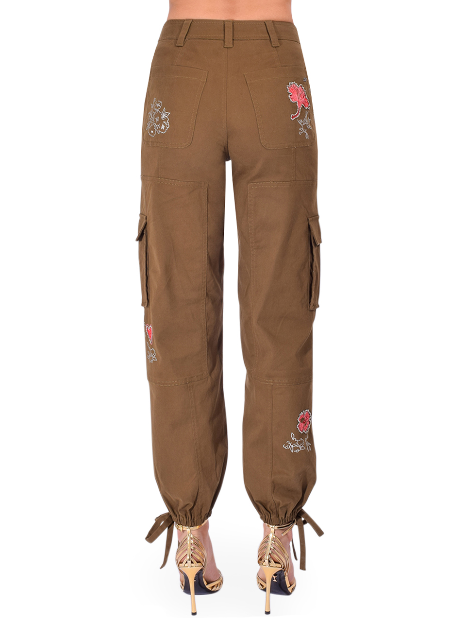 Cinq à Sept Desert Rose Zola Pant in Dark Olive Multi Back View 