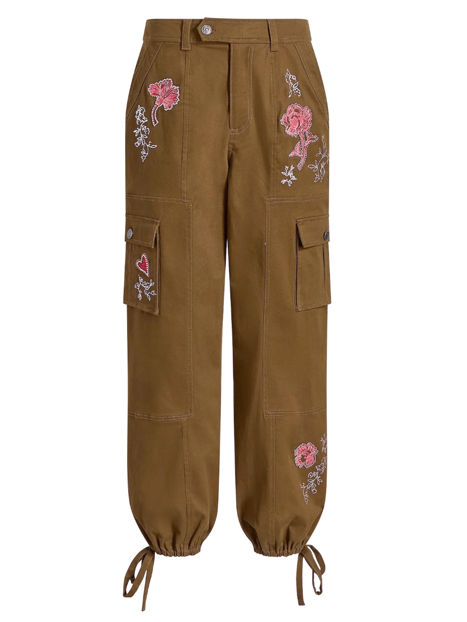 Cinq à Sept Desert Rose Zola Pant in Dark Olive Multi Product Shot 