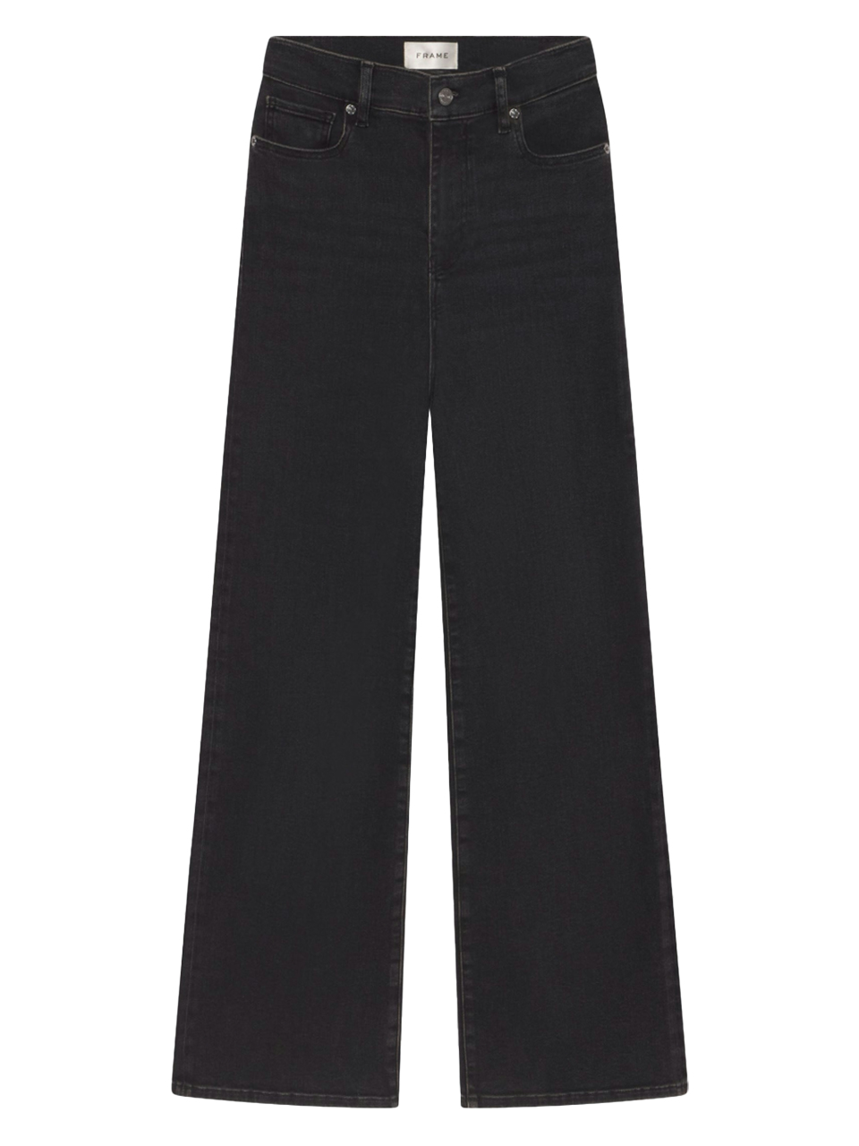 FRAME Le Slim Palazzo in Destroyer Black Product Shot 
