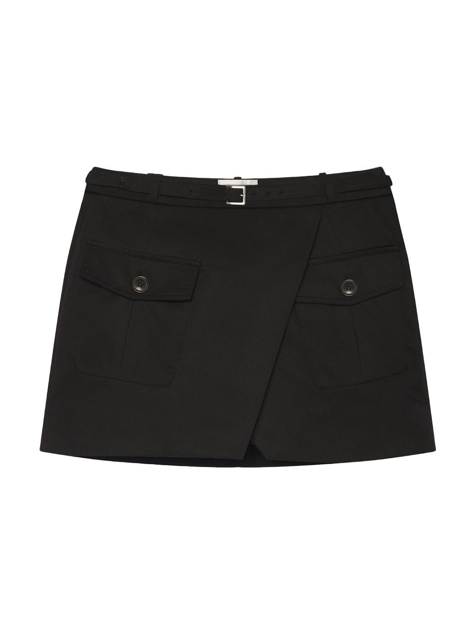 FRAME The Utility Cargo Skirt in Black