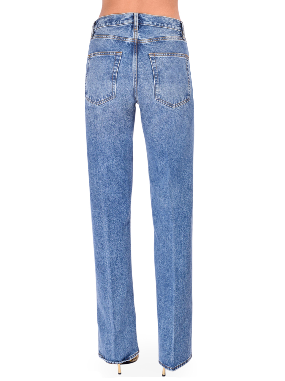 FRAME The Vertical Jean in Knock Out Back View 