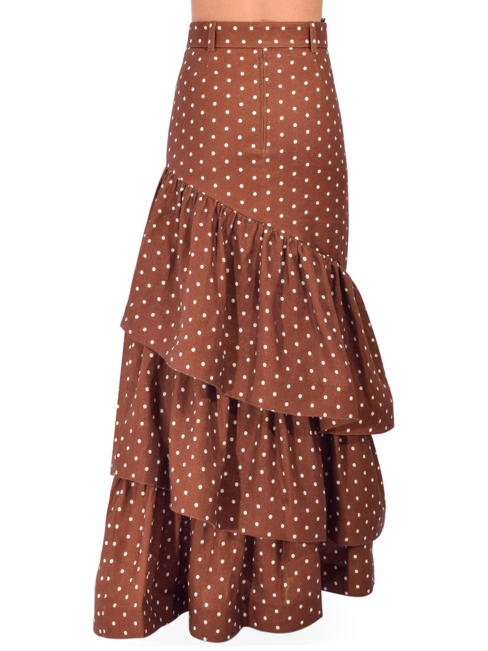 Cara Cara Priya Skirt in Dots Khaki Back View 