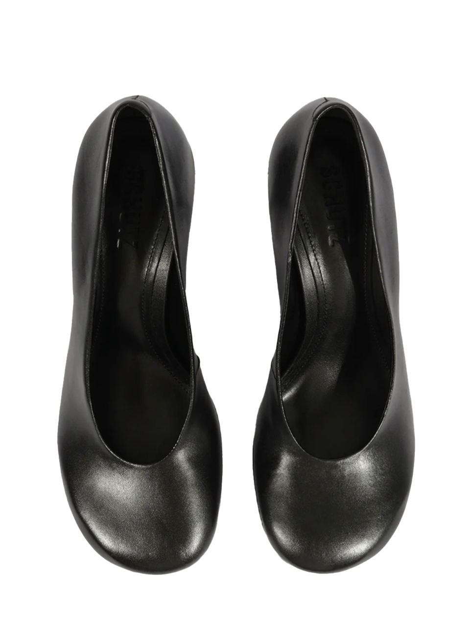 SCHUTZ Brigitte Leather Pump in Black View from the Top 