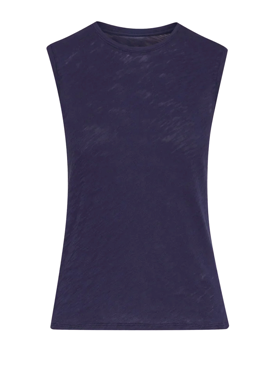 ATM Slub Jersey Sleeveless Schoolboy Tee in Midnight Product Shot 
