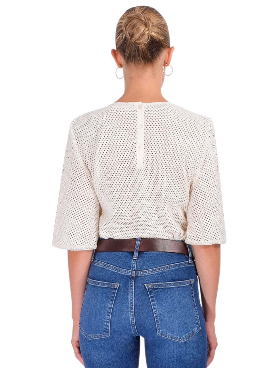 BA&SH Marlow Top in Ecru Back View 