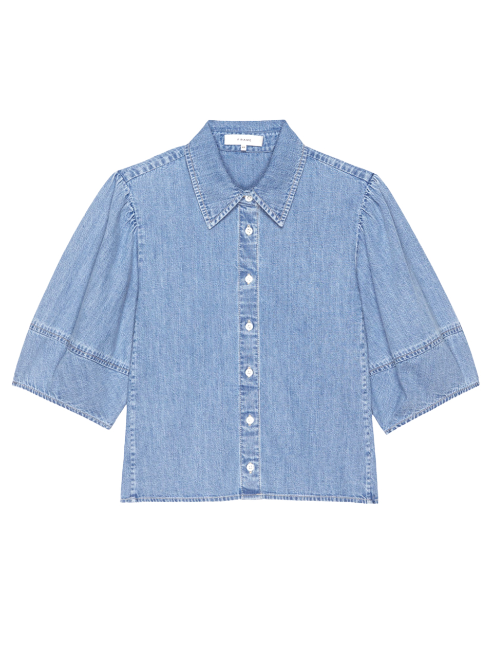 FRAME Denim Lantern Blouse in Aphrodite Product Shot 
