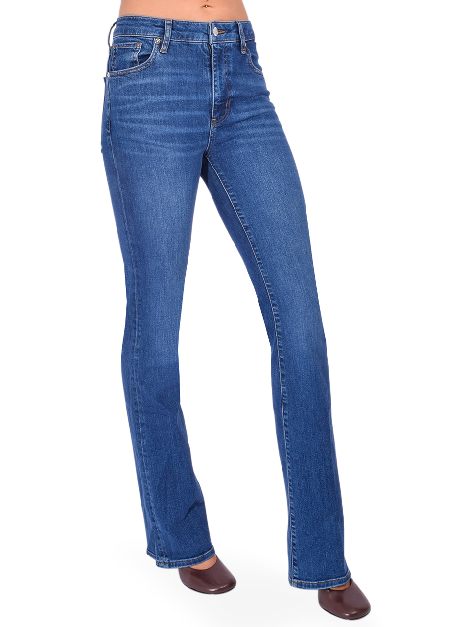 FRAME The Reboot Jeans in Blue Side View 
