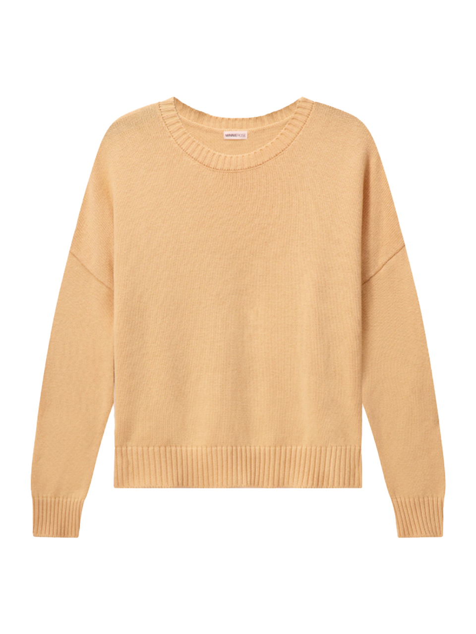 Minnie Rose Boxy Crew Neck Top in Banana Yellow