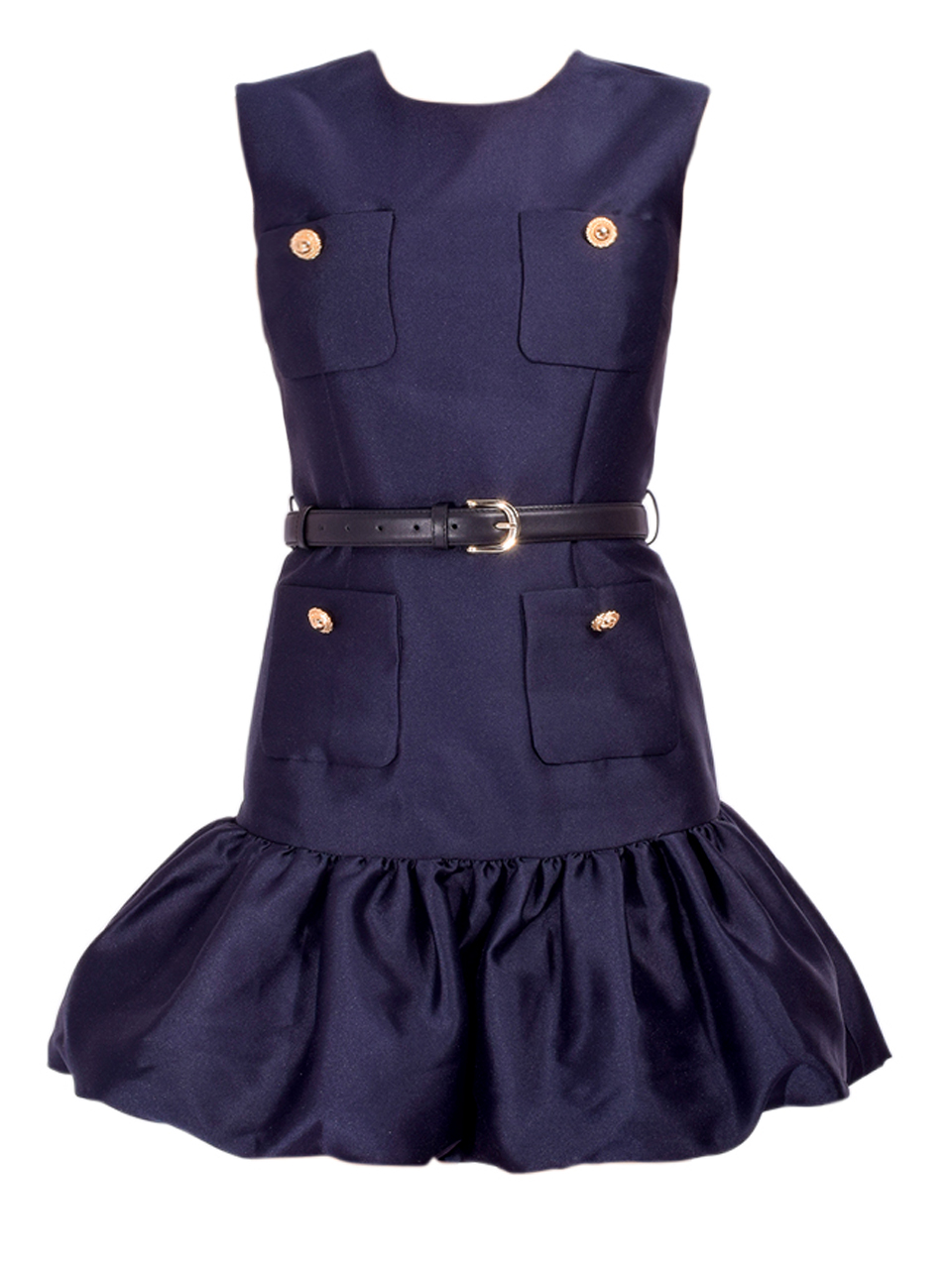 SELF-PORTRAIT Navy Taffeta Mini Dress