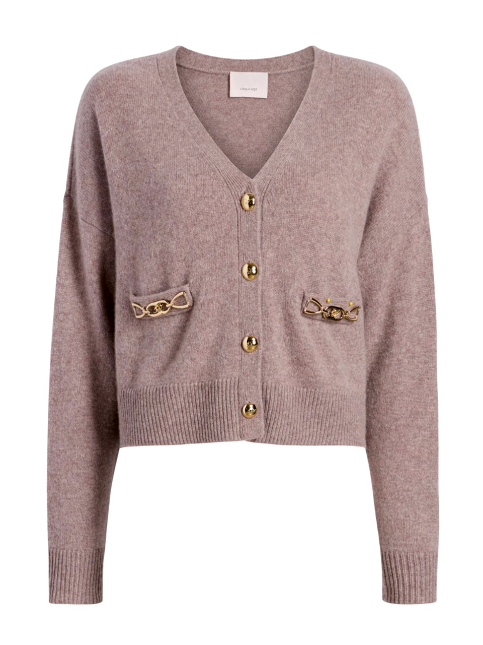 Cinq A Sept Kavita Cashmere Cardigan in Mocha Product Shot 