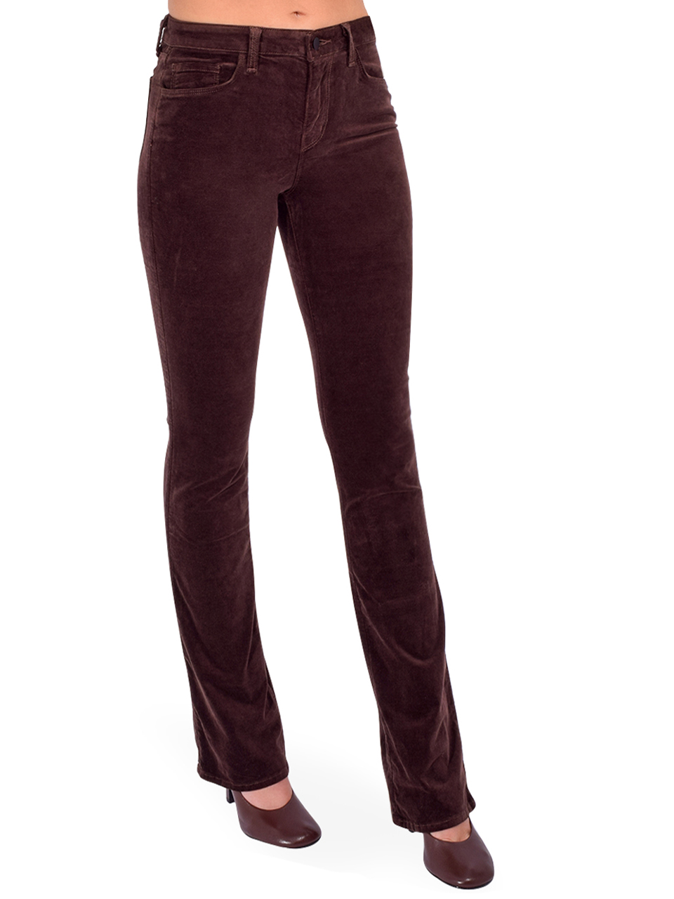 L'AGENCE Stevie Velvet Jean in Coffee Bean Side View 