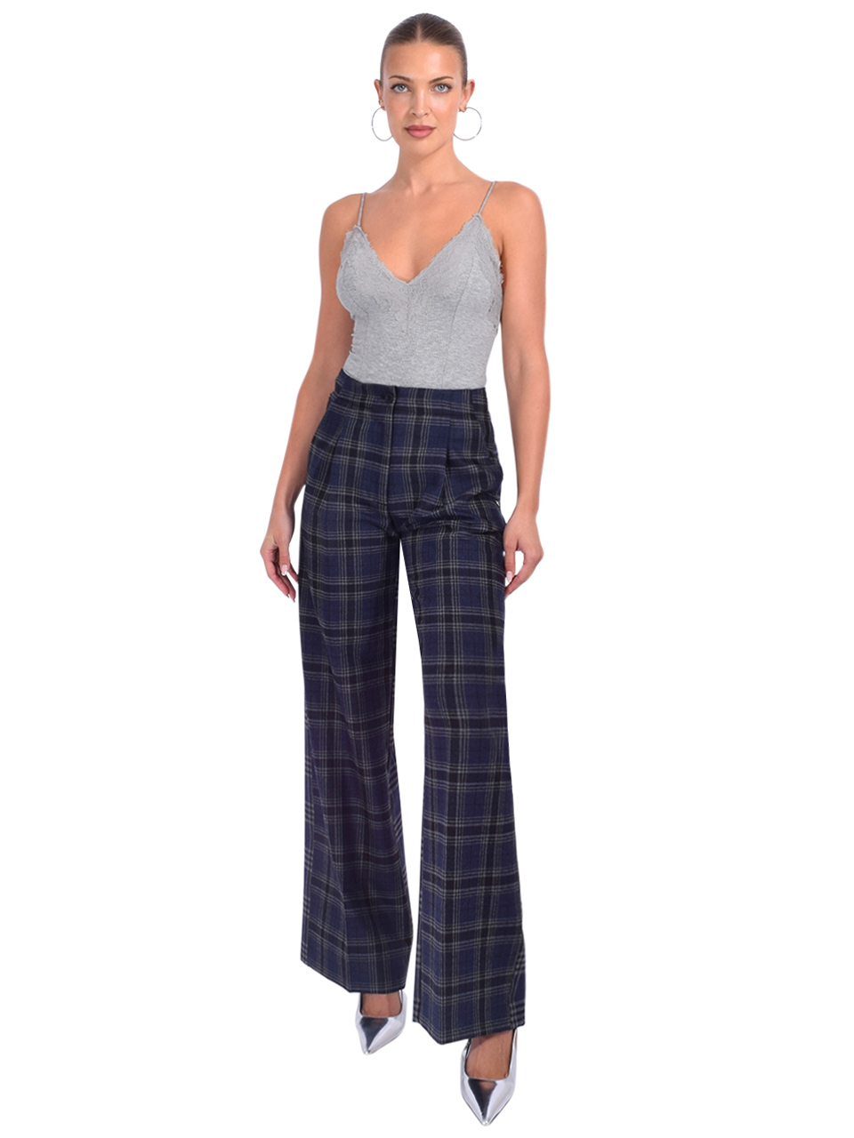 CAMI NYC Amani Rib Knit Bodysuit In Grayscale Full Outfit 