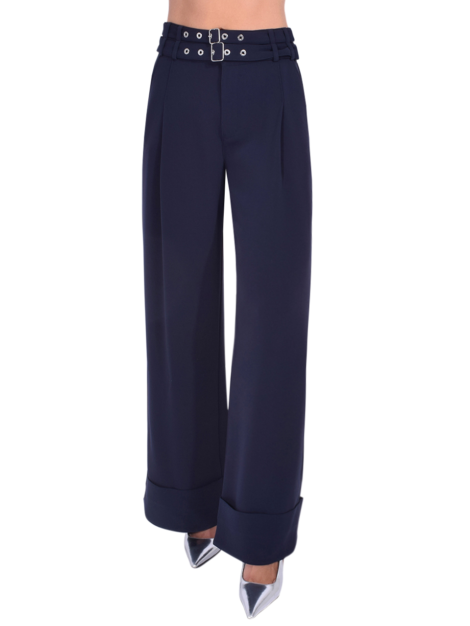 Cinq à Sept Cortina Pant In Navy Front View 