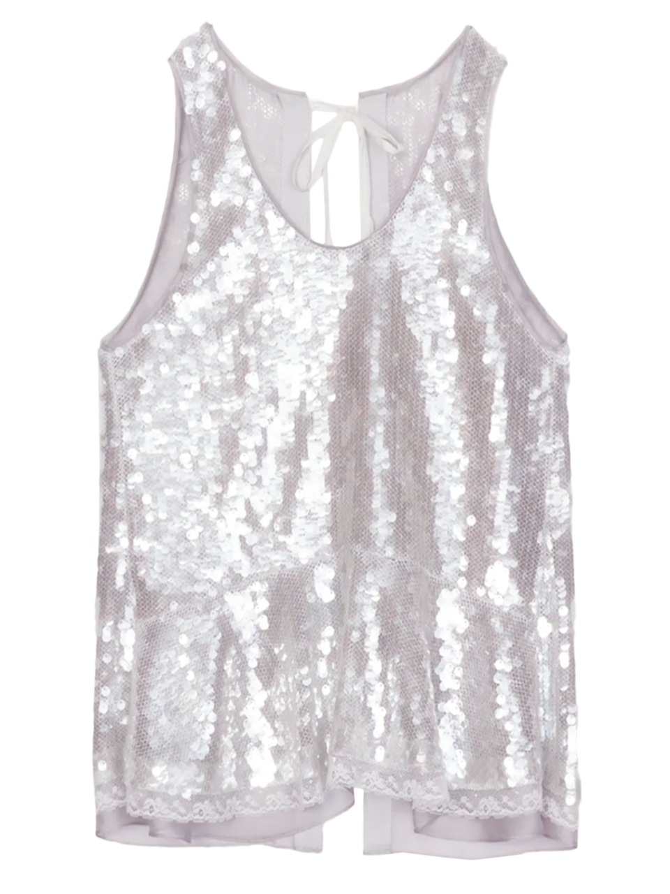 3.1 Phillip Lim Sequin Tank with Bows in Fog Product Shot 