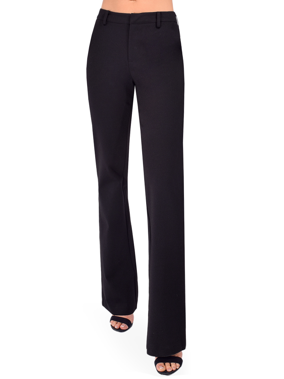 SER.O.YA Kristen Perfect Work Trouser in Black Front View 
