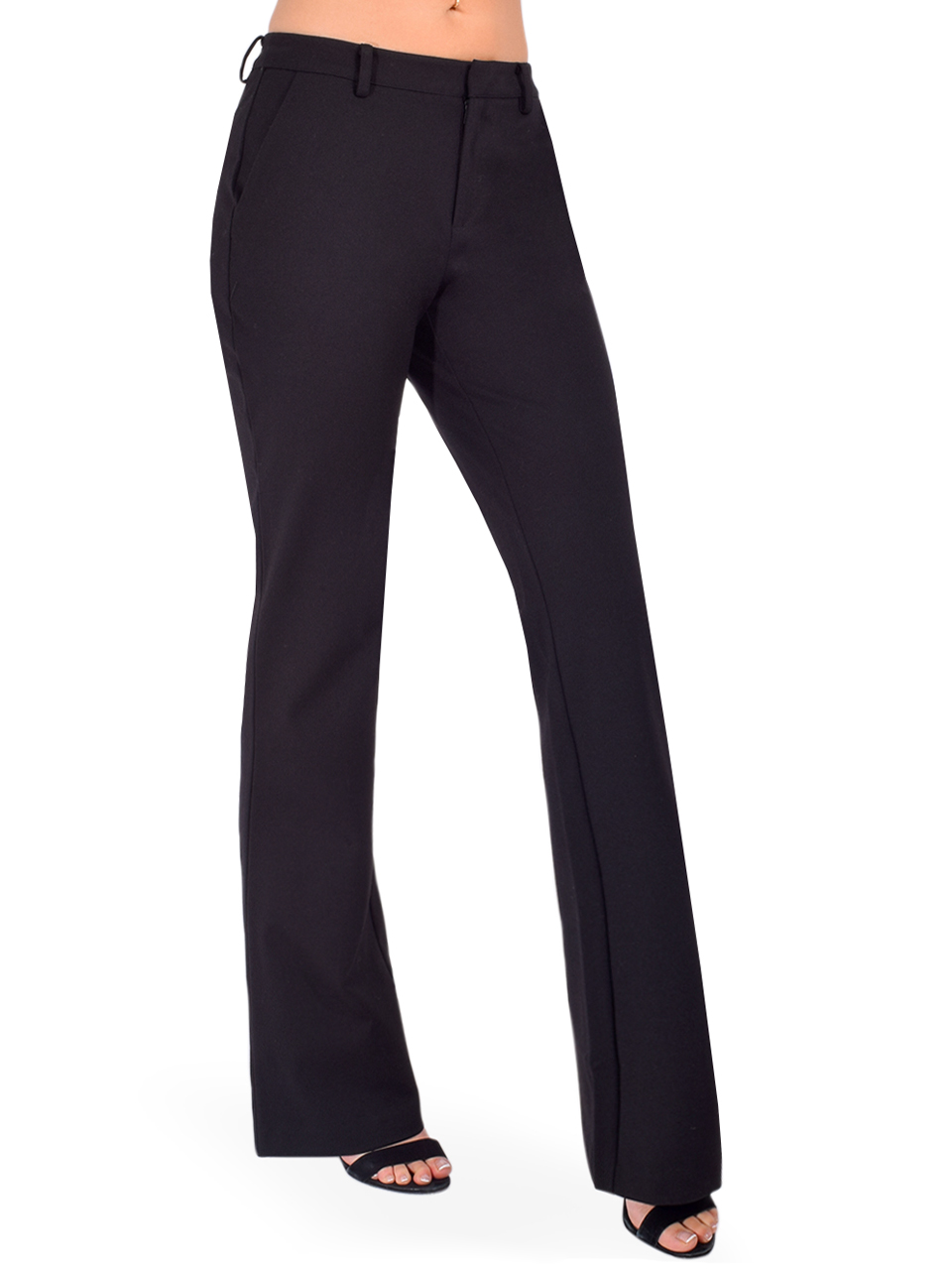 SER.O.YA Kristen Perfect Work Trouser in Black Side View 