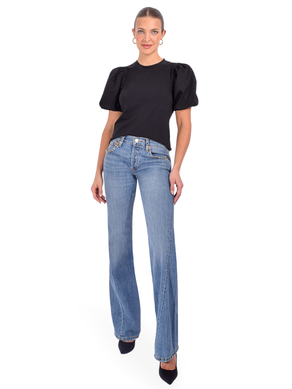 LOVE THE LABEL Lali Tee in Black Full Outfit 