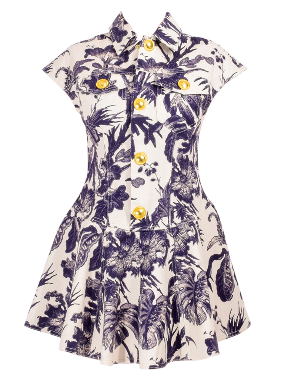 CARA CARA Ryce Dress in Fauna Floral Navy Product Shot 