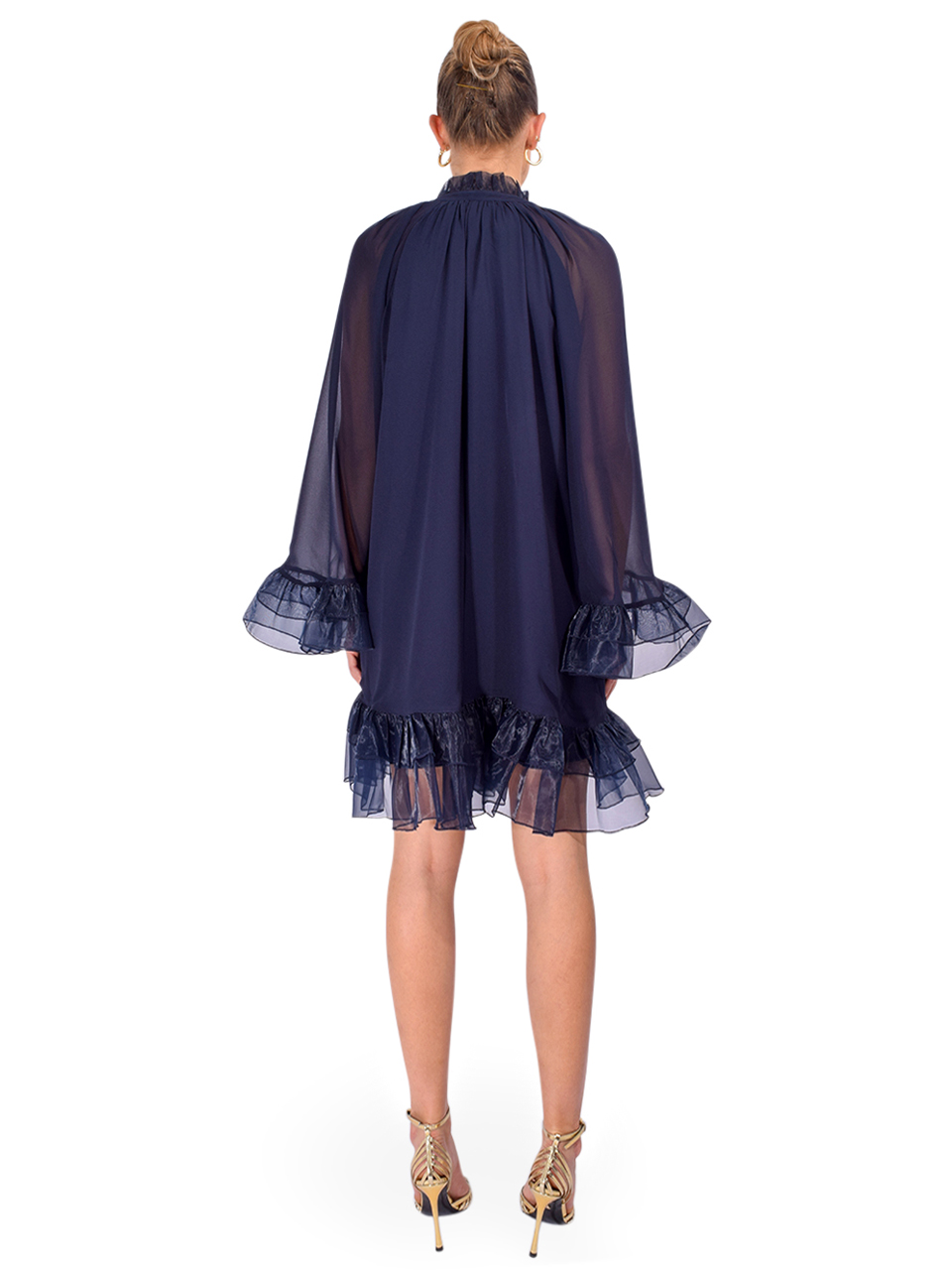 CINQ À SEPT Clairette Dress in Navy Back View 