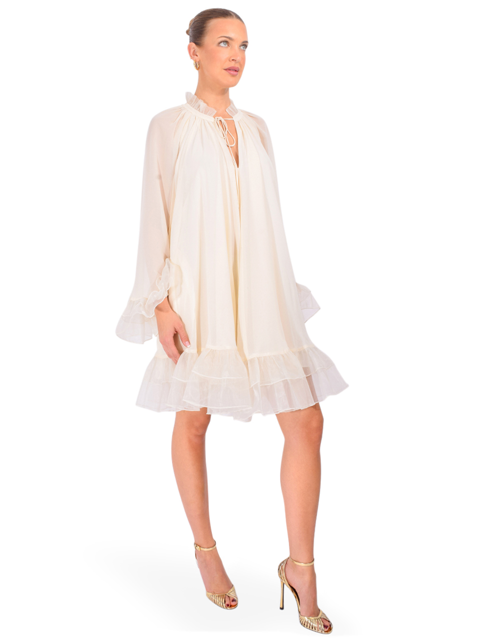 CINQ À SEPT Clairette Dress in Cream Side View  