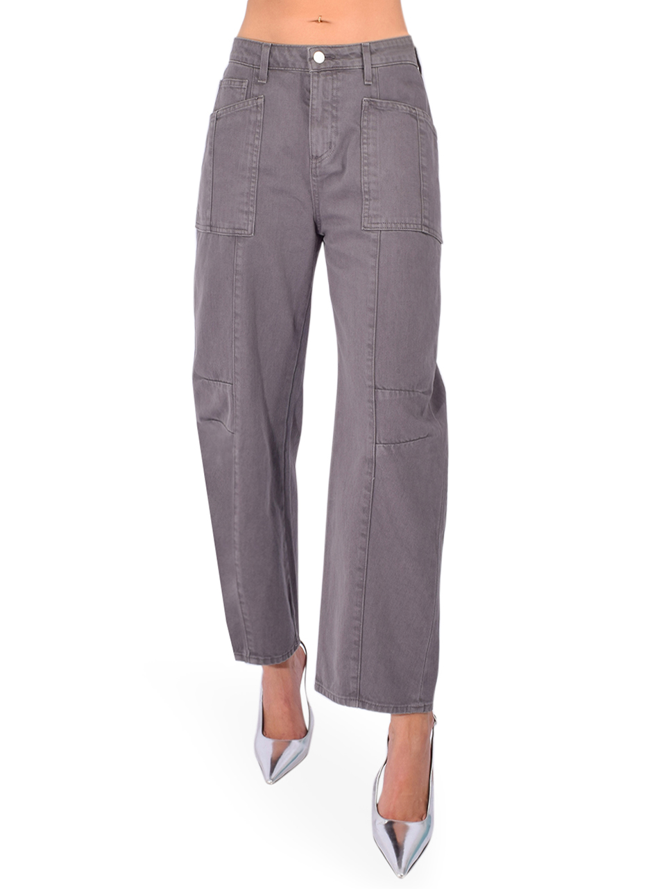 L'AGENCE Cody Rodeo Jean in Gray Front View 